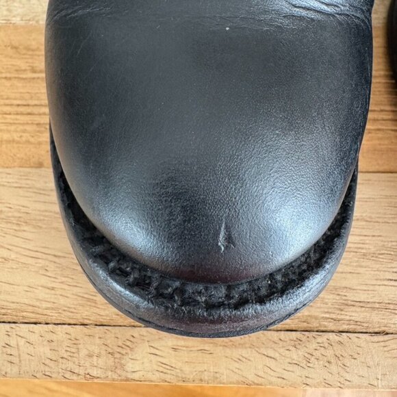 𝅺Ash Black Leather Double Silver Buckle Grunge Moto Ankle Boots US Size 8 / 39 - Picture 5 of 15